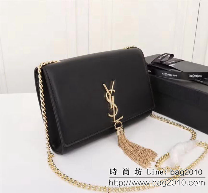 YSL聖羅蘭 經典款 原版南非牛皮 原版五金 鏈條斜挎包 311227 YAS1173